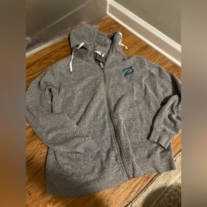 Peloton Men's Gray Full Zip Vintage Hoodie Pullover Sweatshirt Size Large
